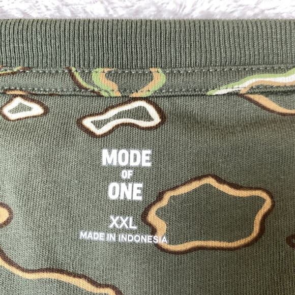 Mode Of One Mens 3D Camo Graphic Tee T-shirt XXL Army Military Green Skater NWT - Picture 3 of 7